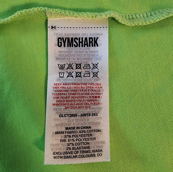 Gymshark Non Stop Crop Top Lime Green Neon Womens XL Athleisure Workout Tank - Picture 7 of 9